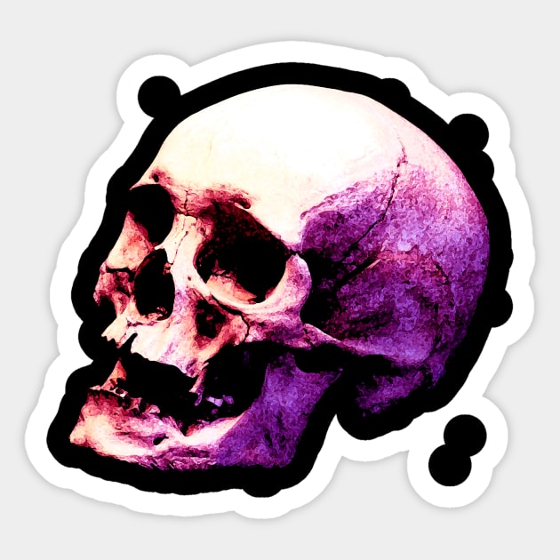 Pink Skull Sticker by nineshirts